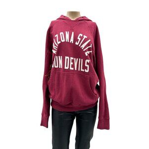ASU Arizona State‎ Sun Devils Womens Maroon Pullover Hoodie Sweatshirt Pocket S